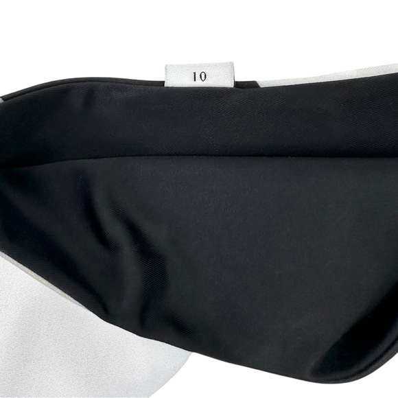 NWT Baiia Black White Gray Geometric Reversible One Shoulder One Piece Swimsuit - Picture 6 of 8